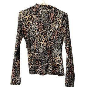 WILLOW & ROOT Size Small Ruched Top Floral Cottagecore Peasant Boho‎ Festival